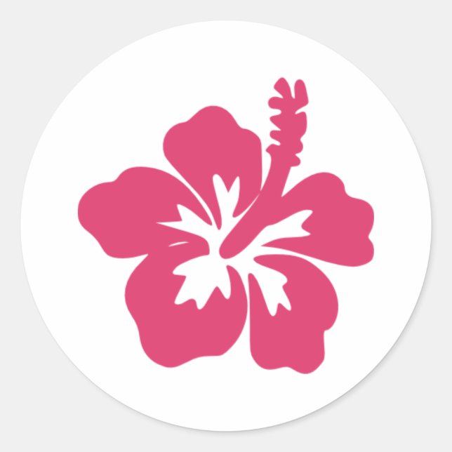 Hibiscus Classic Round Sticker (Front)