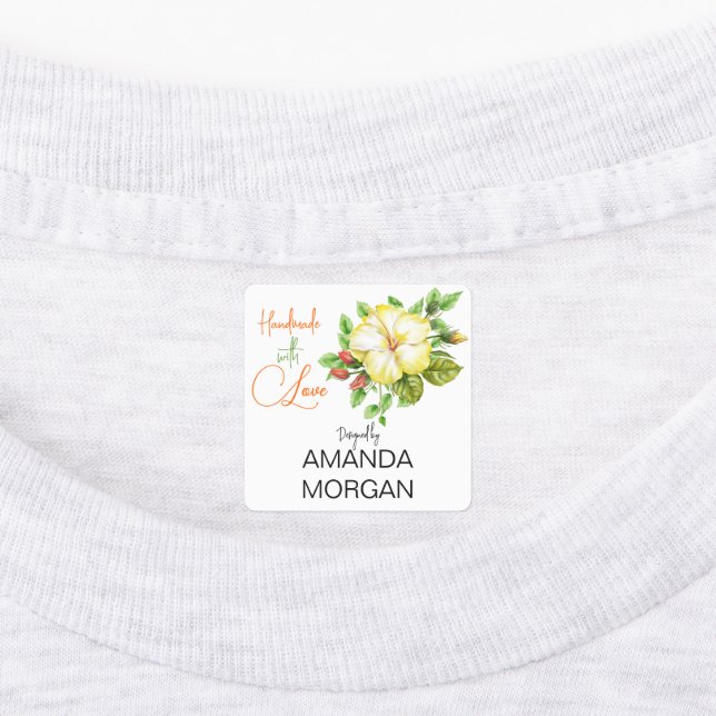 Hibiscus Clothing Label (Affixed)