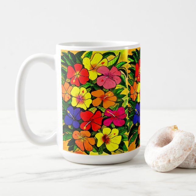 Hibiscus Color Mug (With Donut)