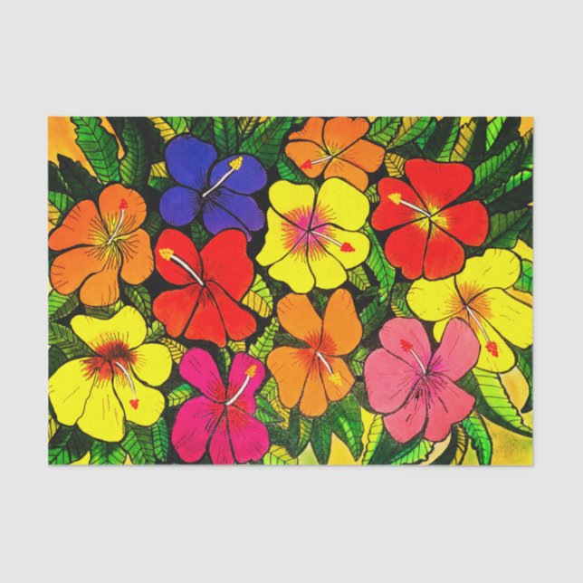 Hibiscus Color  Tissue Paper (Front)