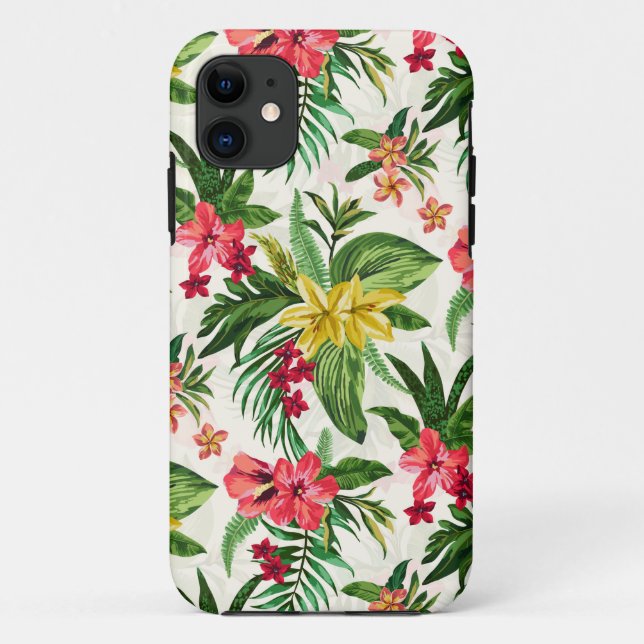 Hibiscus Colorful Floral Pattern Case-Mate iPhone Case (Back)