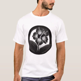 Hibiscus Crest - Hibiscus Japanese Kamon T-Shirt