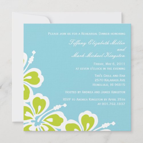 Hibiscus Delight ShowerRehearsal Dinner Invite