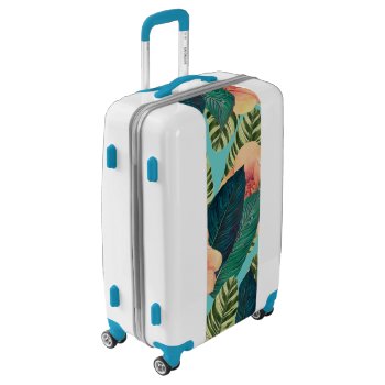 Hibiscus Exotic Teal Luggage by EveyArtStore at Zazzle