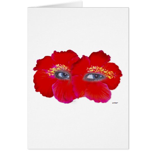 Hibiscus Face - Red Cards (Front)