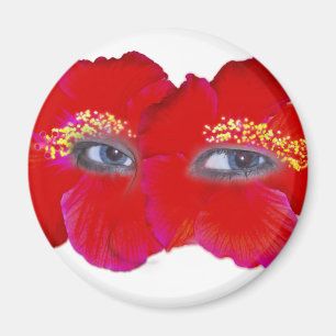 Hibiscus Face - Red Magnet