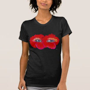 Hibiscus Face  - Red T-Shirt