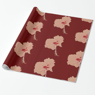 Hibiscus Floral Art Special Wrapping Paper