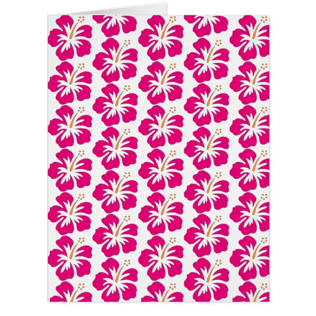 hibiscus floral design pattern tissue paper cards (Front)