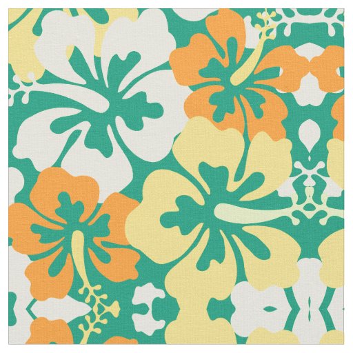 Hibiscus Floral Pattern Fabric