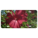 Hibiscus Flower and Blue Sky License Plate