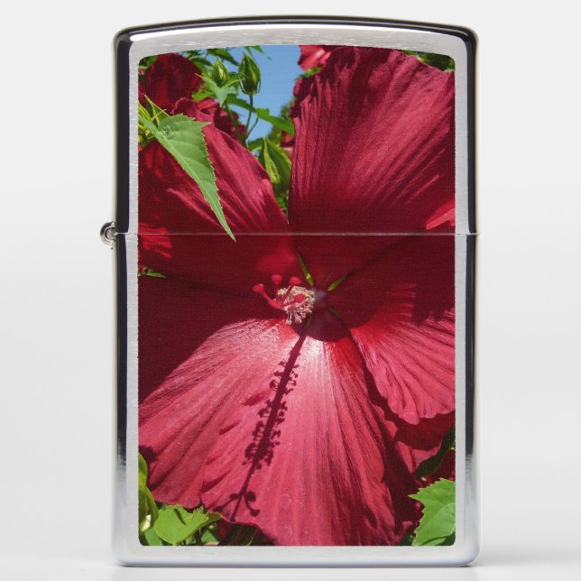 Hibiscus Flower and Blue Sky Zippo Lighter (Front)