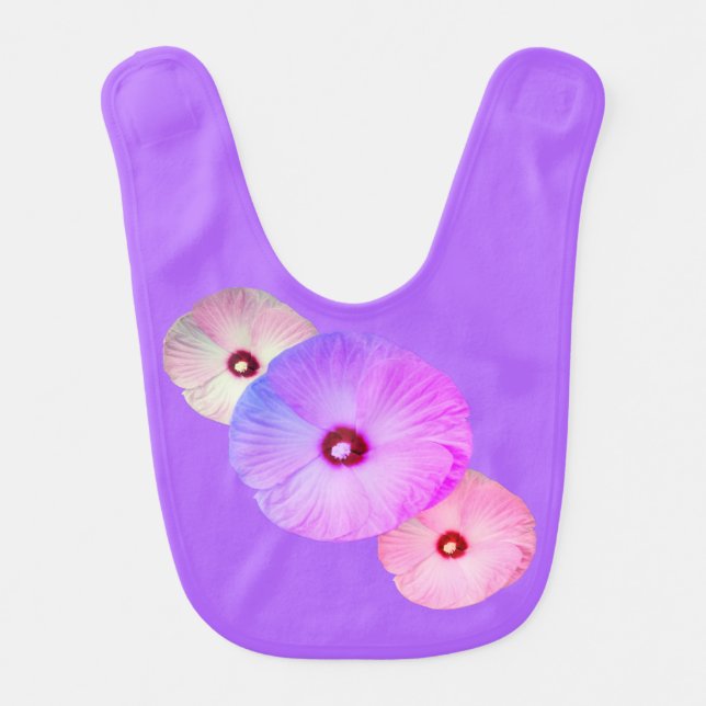 Hibiscus Flower  Baby Bib (Front)