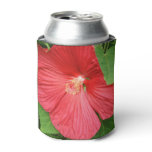 Hibiscus Flower Bright Magenta Floral Can Cooler