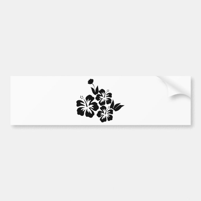 Hibiscus flower bumper sticker (Front)