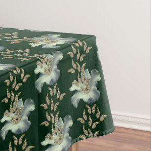Hibiscus Flower Butterflies Pattern Tablecloth