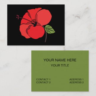 Hibiscus Flower Floral Business Card