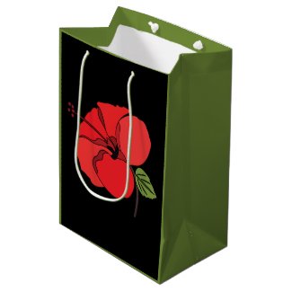 Hibiscus Flower Floral Medium Gift Bag