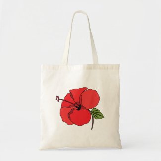Hibiscus Flower Floral Tote Bag