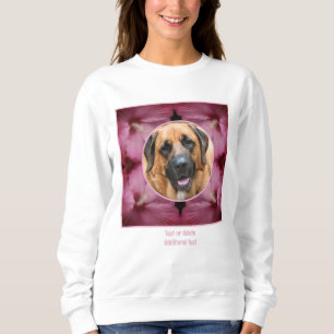 Hibiscus Flower Frame Create Your Own Pet Photo Sweatshirt