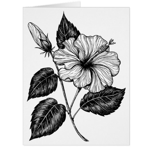 Hibiscus flower II Cards (Front)