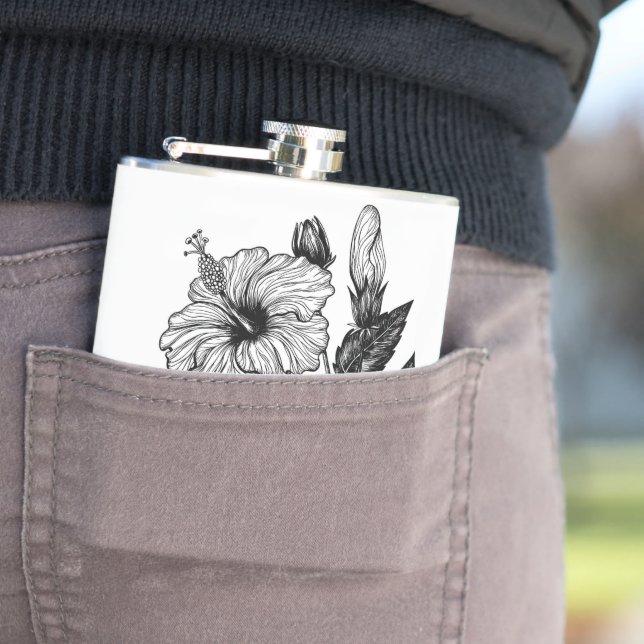 Hibiscus flower III Flask (In Situ)