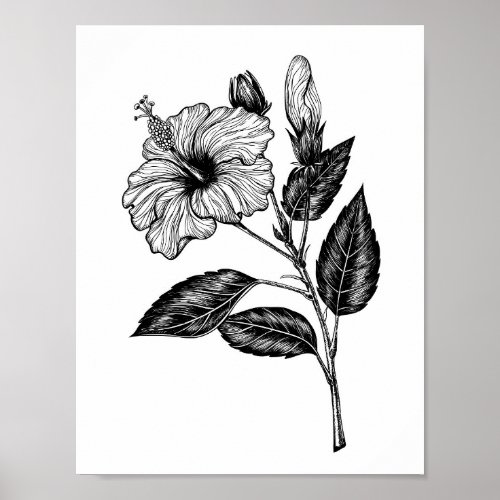 Hibiscus flower III Poster