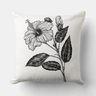 Hibiscus flower III Throw Pillow