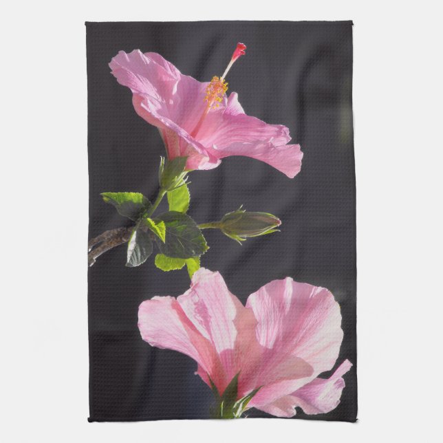 Hibiscus Flower in Profile Towel (Vertical)