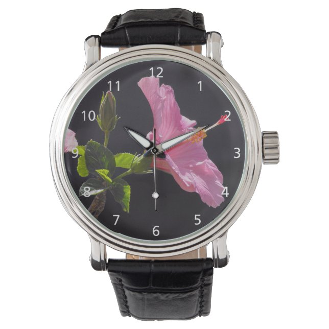 Hibiscus Flower in Profile Watch (Front)