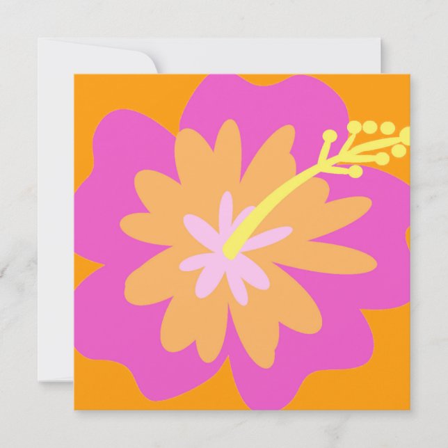 Hibiscus Flower Invitation (Front)