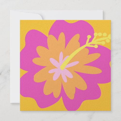 Hibiscus Flower Invitation