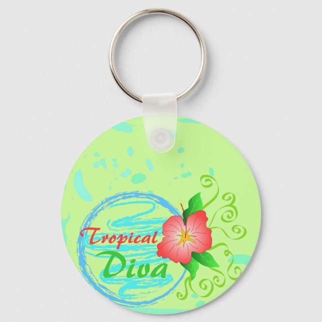 Hibiscus flower - Keychain (Front)