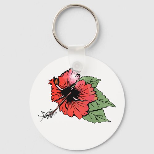 Hibiscus Flower Keychain
