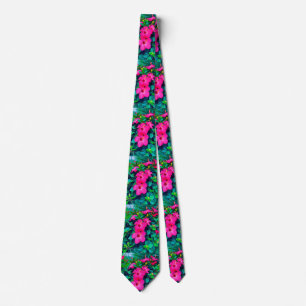 Hibiscus Flower Love Neck Tie