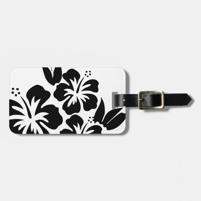 Hibiscus flower luggage tag (Front Horizontal)