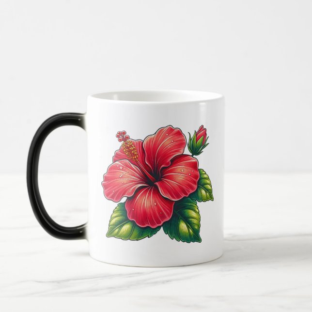 Hibiscus flower Morphing Color Morph Mug (Left)
