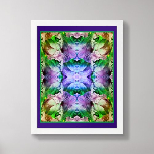 Hibiscus Flower Multiplied Abstract Framed Art