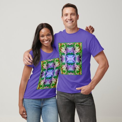 Hibiscus Flower Multiplied Abstract T_Shirt