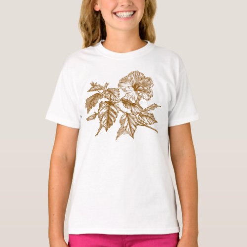 Hibiscus Flower Nature  T_Shirt