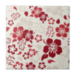 Hibiscus Flower Pattern Ceramic Tile at Zazzle