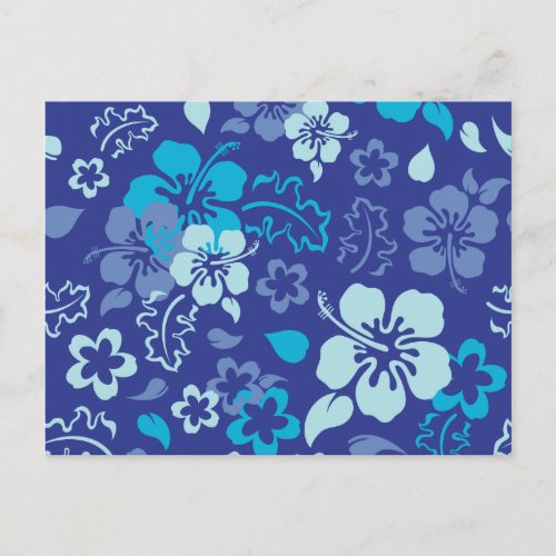 Hibiscus Flower Pattern Postcard