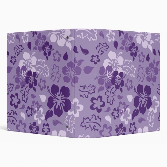 Hibiscus Flower Pattern School Binder (Background)
