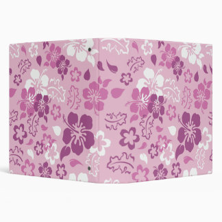 Hibiscus Flower Pattern School Binder