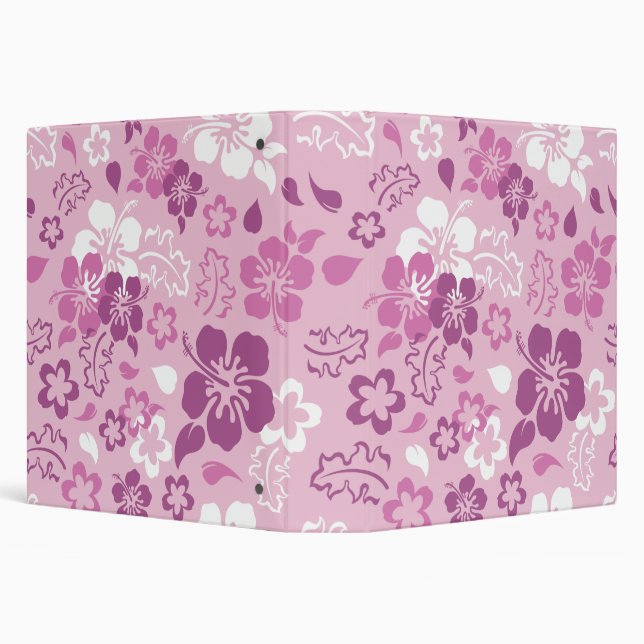 Hibiscus Flower Pattern School Binder (Background)