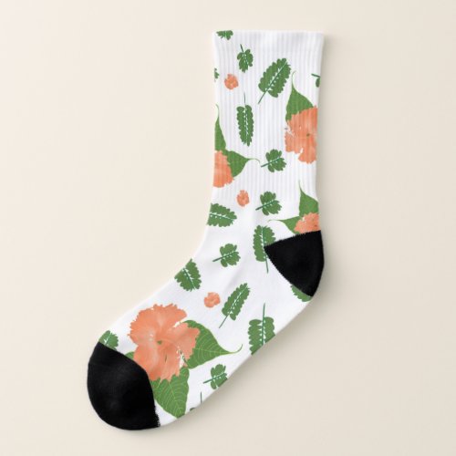 Hibiscus Flower Pattern Socks