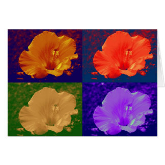 Hibiscus Flower Pop Art Cards