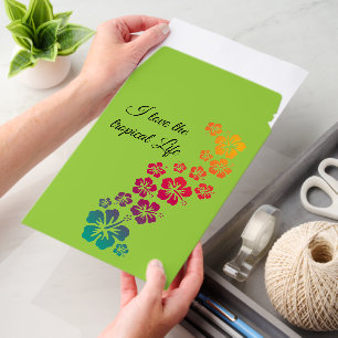 Hibiscus - Flower Power Decor Blossoms 6 Envelope Mailers
