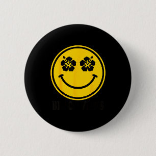 Hibiscus flower smile beach vibes summer happy button