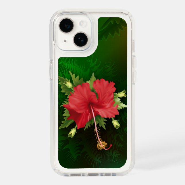 Hibiscus Flower Speck iPhone Case (Front)